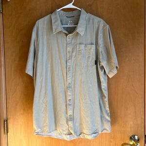 Kuiu Mens Tan Short Sleeve Button Up Shirt Lightweight Outdoor Adventure XL